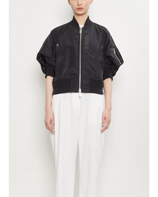Sacai Black Nylon Twill Blouson