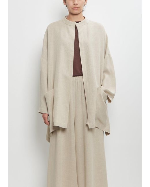 Dusan Natural Linen Cardigan Coat