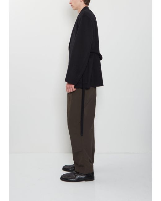 Stein Men Black Wool Cashmere Peak Lapel Jacket