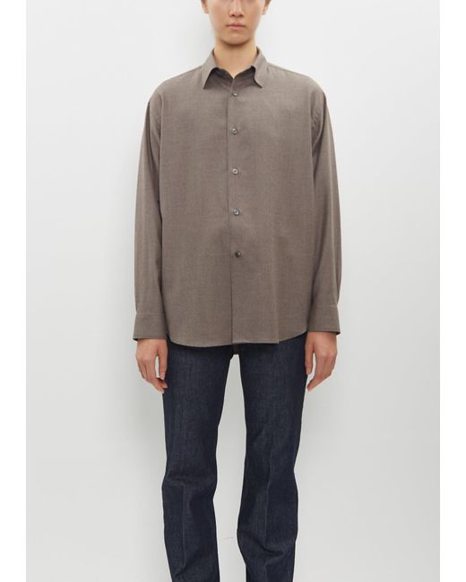 AURALEE Super Light Wool Shirt in Grey | Lyst UK 