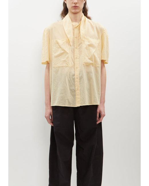Lemaire Natural Foulard Cotton Voile Shirt