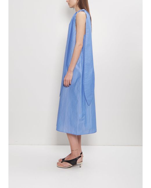 ELEH Blue Bow Technical Cotton Dress