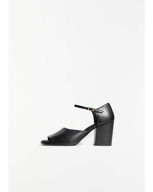 Lemaire White Square Heeled Sandals