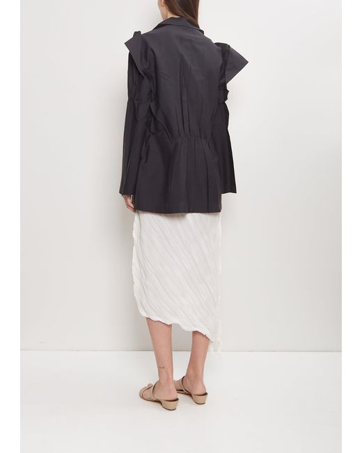 Issey Miyake Blue Technical Cotton Pressed Jacket