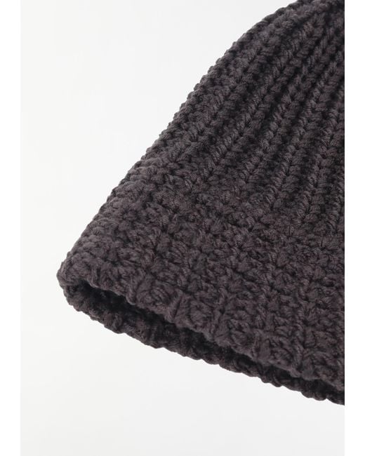Yohji Yamamoto Black Knit Stitch Hat