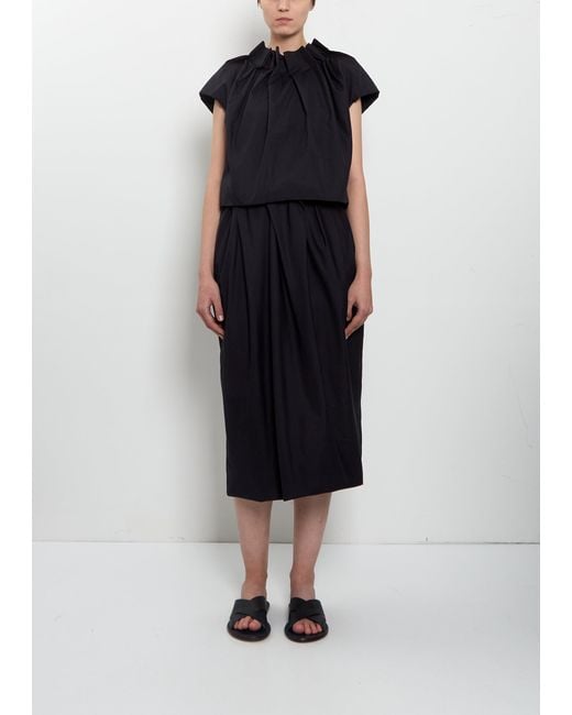 Simone Rocha Black Pleated Waist Pencil Skirt