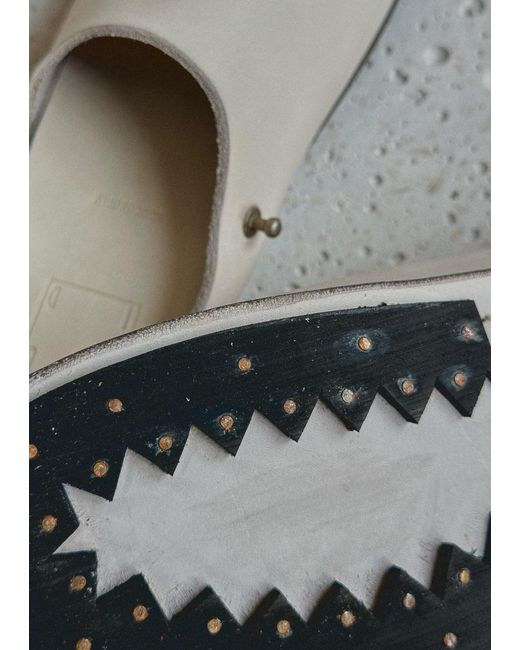 Casey Casey White Guidi Leather Clogs