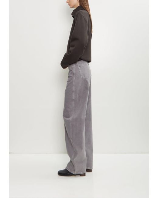 Lemaire Gray High Waisted Curved Denim Pants
