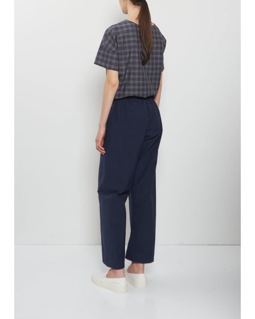 Apuntob Blue Technical Cotton Straight Trousers