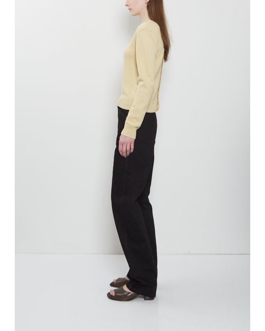 Lemaire Five Pockets Cotton Twisted Pants — Black