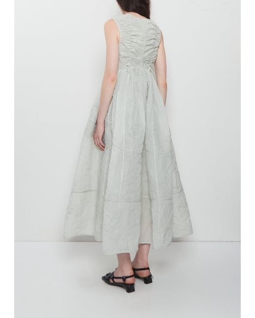 CECILIE BAHNSEN White Duana Papillon Matelasse Dress