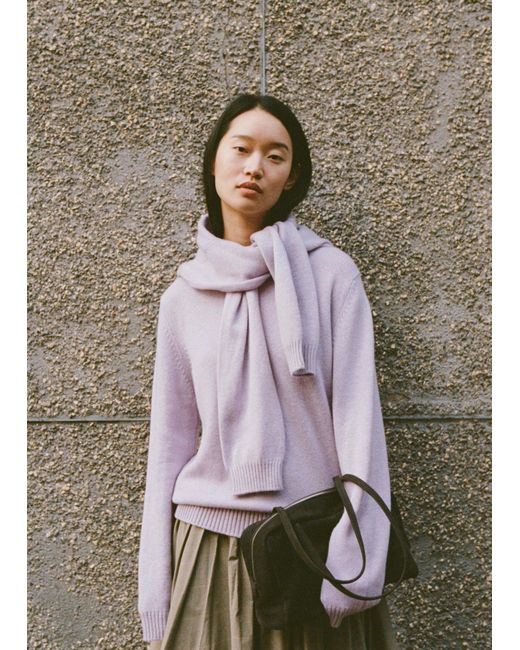 Begg x Co Purple Hepburn Cashmere Crewneck