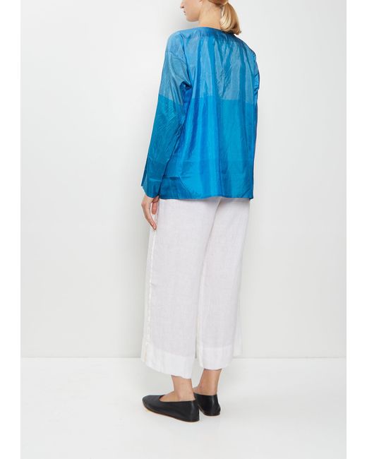 Dosa New Tunisian Silk Habotai Top in Blue | Lyst