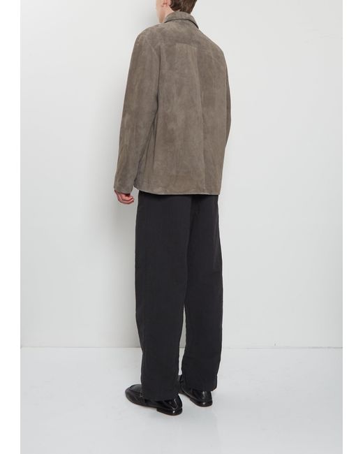 Bergfabel Men Gray Hugo Suede Jacket