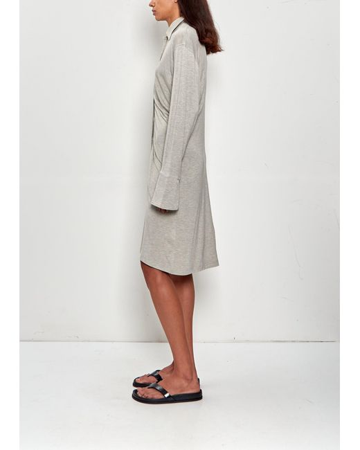 Totême Gray Slouch Jersey Shirtdress