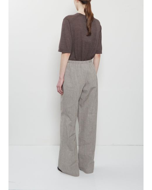Loulou de Saison Gray Clark Linen Cotton Pants