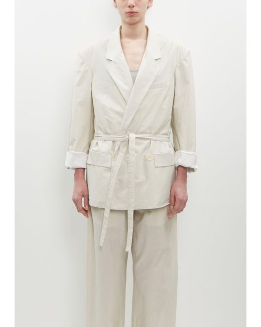 Lemaire White Light Tailored Belted Jacket