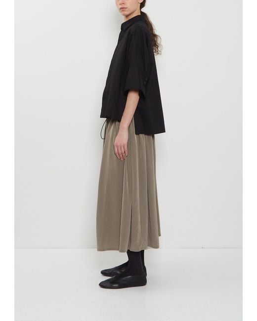 Y's Yohji Yamamoto Black Wide Cuffs Cotton Shirt