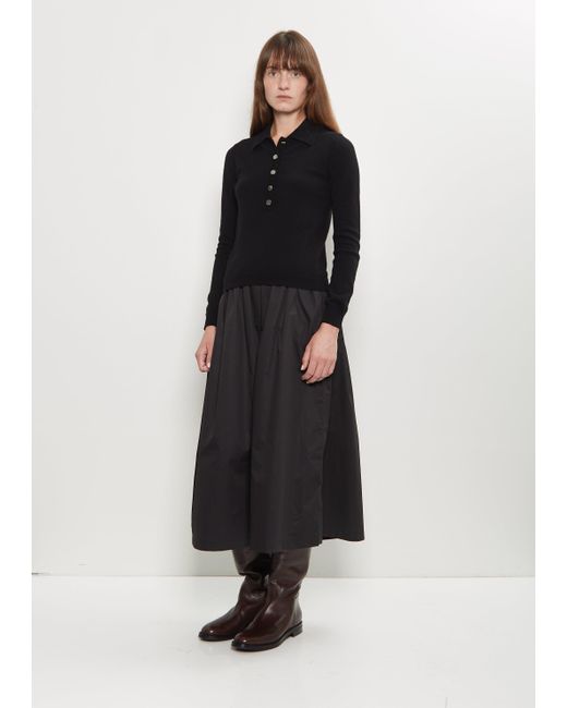 Begg x Co Black Anella Cashmere Polo Shirt