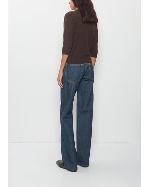 6397 Black Elbow V-neck Cashmere Sweater