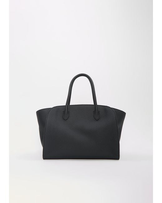 The Row Black Marlo 12 Matte Leather Bag