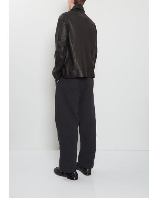 Bergfabel Men Black Peter Leather Jacket