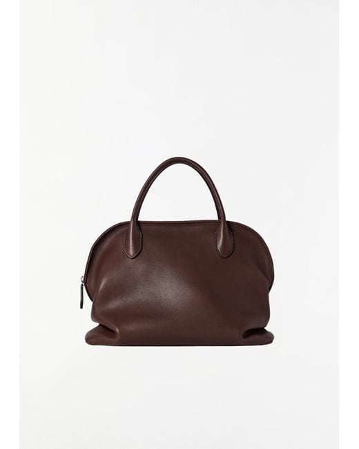 The Row Brown Agnes 12 Saddle Leather Bag