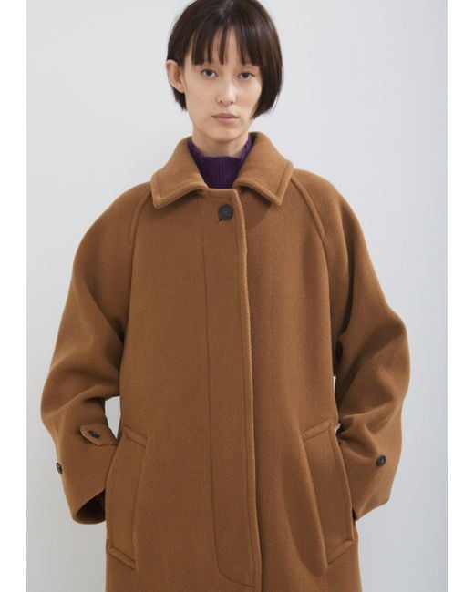 Mackintosh Brown Wool Raglan Sleeve Oversized Coat