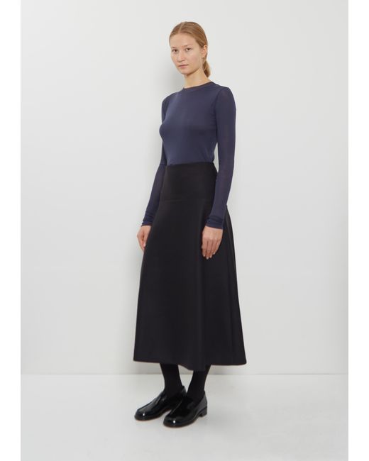 Auralee Blue Light Melton Skirt