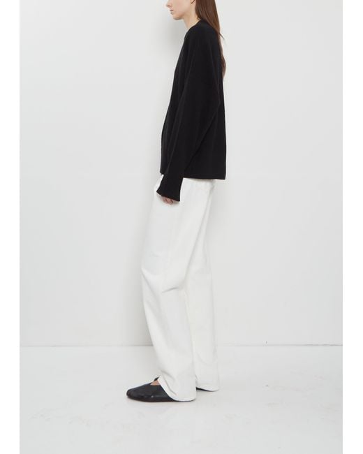 Loulou de Saison Black Anton Cashmere Crewneck Sweater