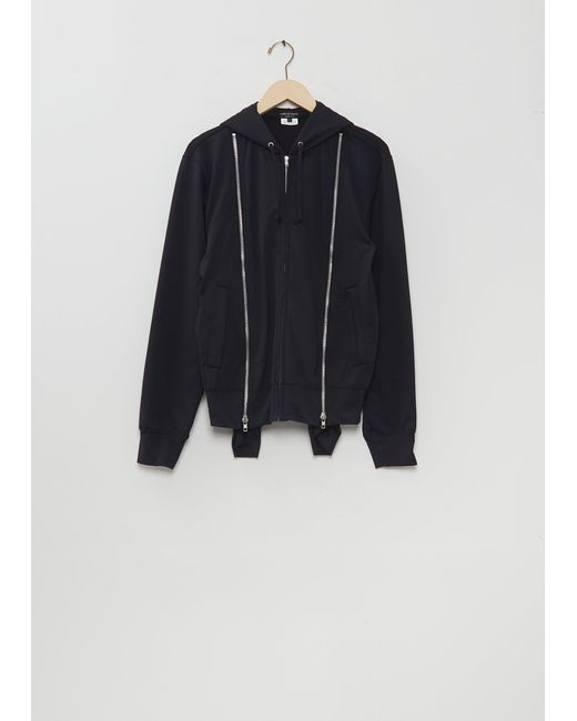 Comme des Garçons Black Ruffle Trim Zip-up Hoodie