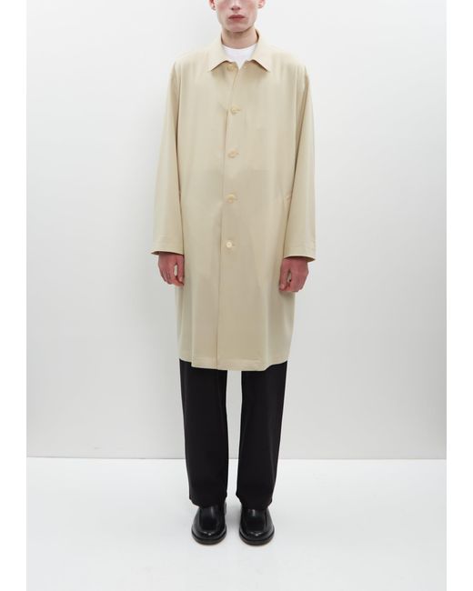 AURALEE Hard Twist Wool Twill Soutien Collar Coat in Natural | Lyst