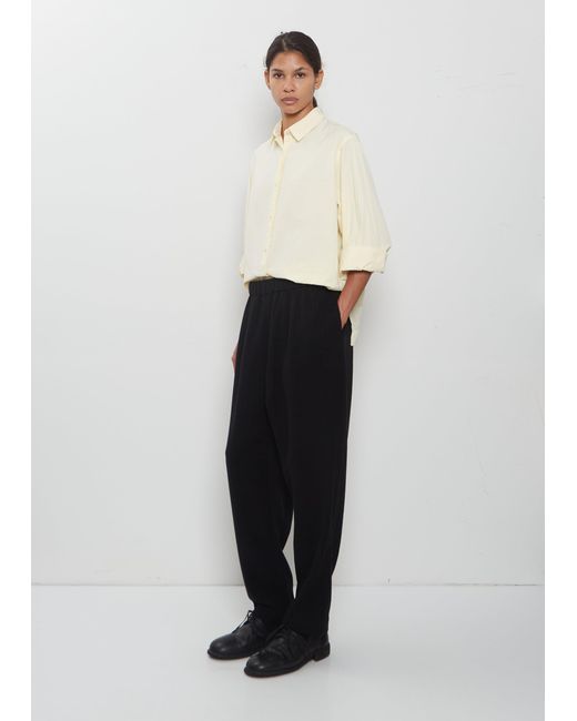 Casey Casey White Simple Cashmere Wool Pant