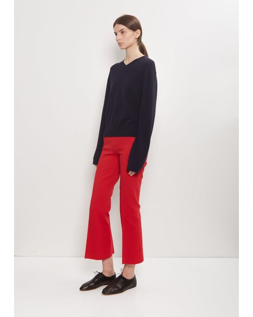 High Sport Red Stretch Cotton Kick Pant