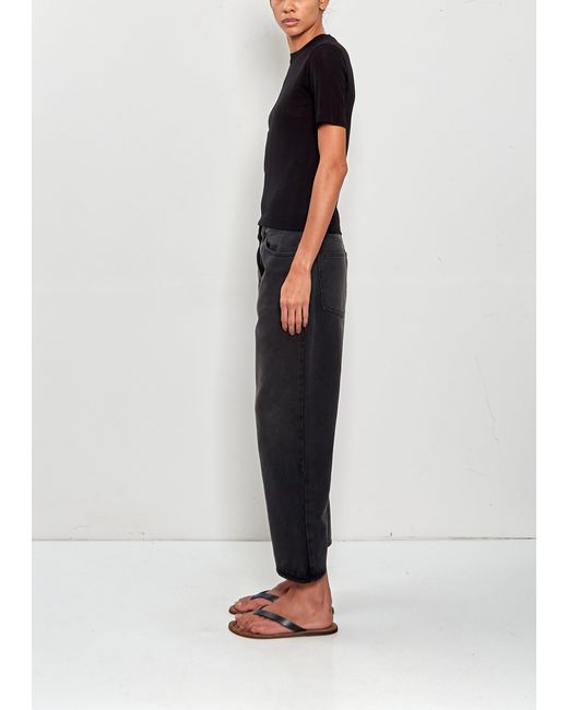 The Row Black Etina Cotton Top