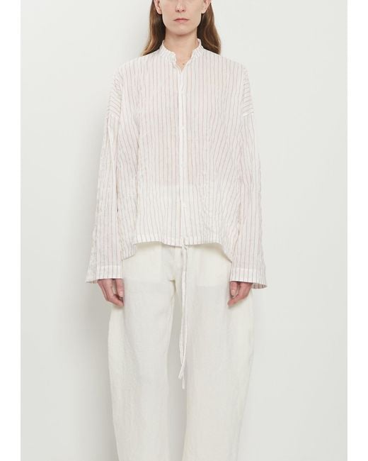 ELEH White Wrap Cotton Shirt