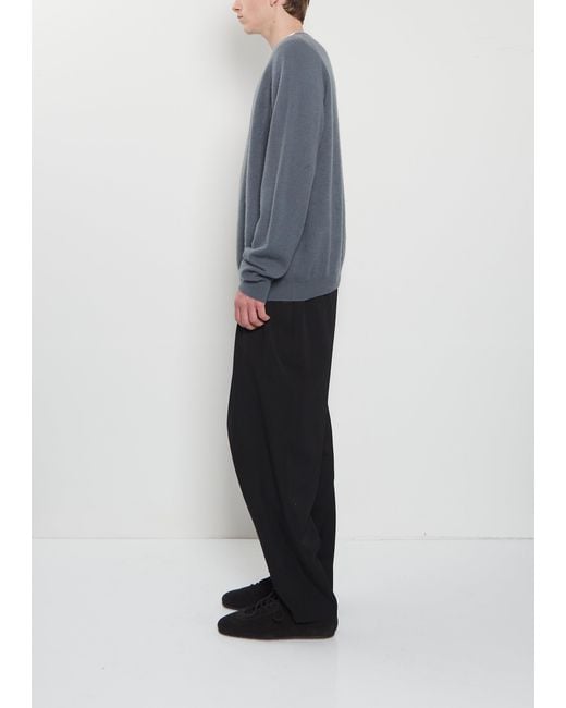 Frenckenberger Blue Bf R-neck Cashmere Sweater