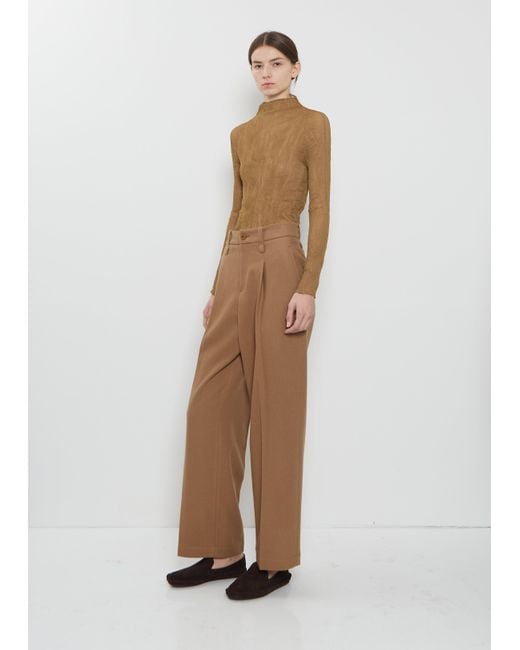 Issey Miyake Natural Wool Tweed Pants