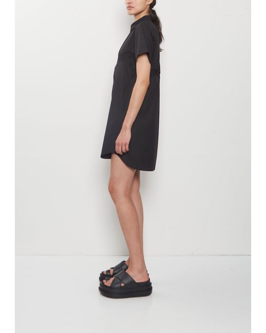 Sacai Black Lace Detail Poplin Dress