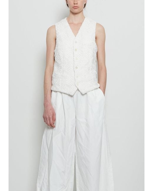 Comme des Garçons White Lace Vest
