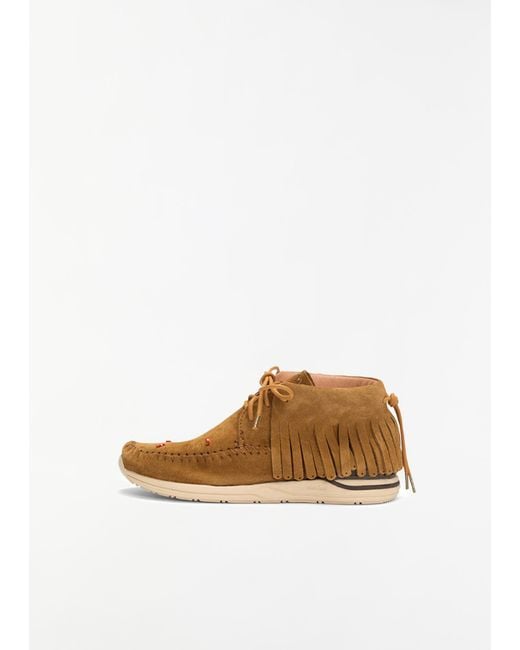 Visvim White Suede Lace-up Boots
