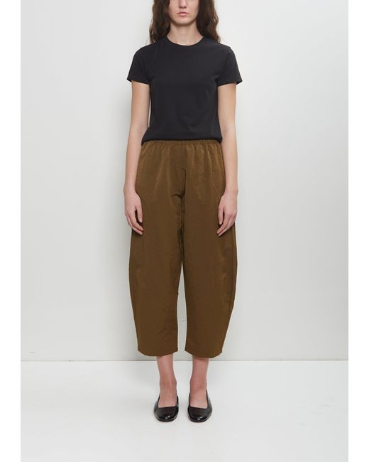 Apuntob Green Technical Linen Curved Pull On Pant