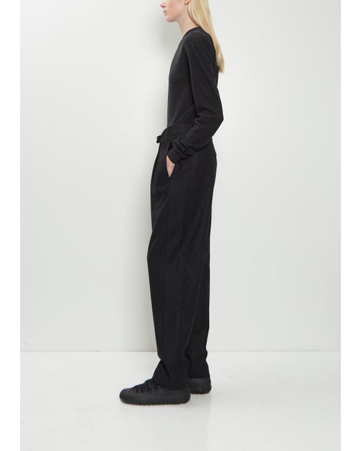 Lemaire Black Drawstring Cashmere Pants