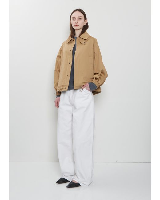 Konrad White Ev Quilted Pockets Reversible Cotton Jacket