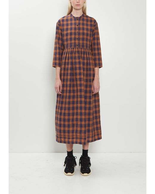 Visvim Dressing Visvim Lancaster Wool Linen Dress Santome in Orange | Lyst UK