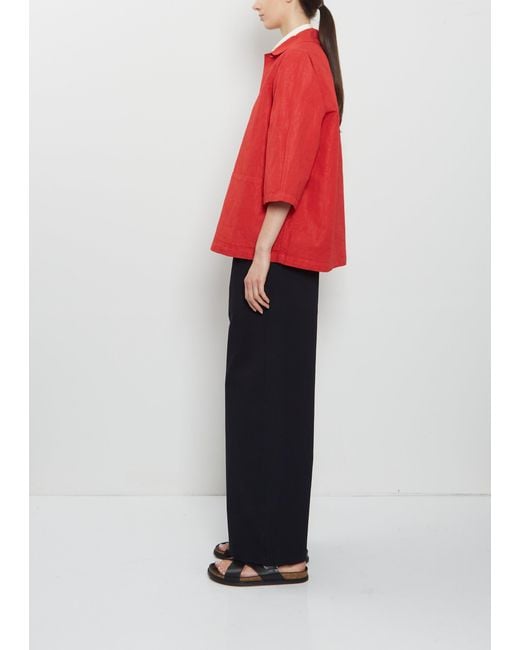 Labo.art Red Olivia Technical Cotton Pulla Jacket