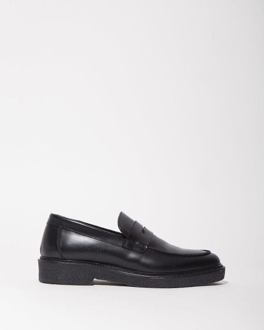 Common Projects Black Platform Penny Loafer