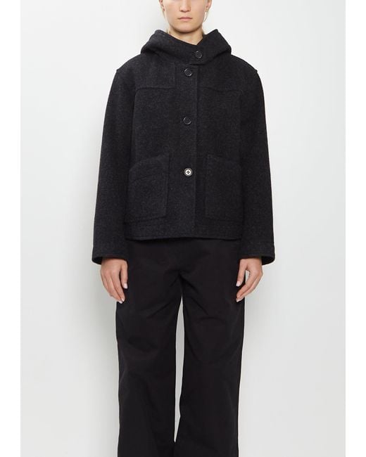 MARGARET HOWELL × GLOVERALL DUFFLE COAT MHL by Margaret Howell Short Wool Duffle Coat in Black | Lyst UK