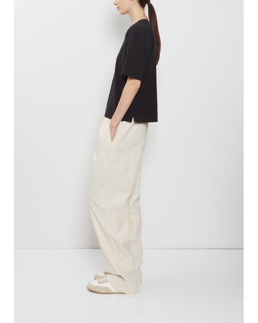 MHL by Margaret Howell Black Simple Cotton Linen T-shirt
