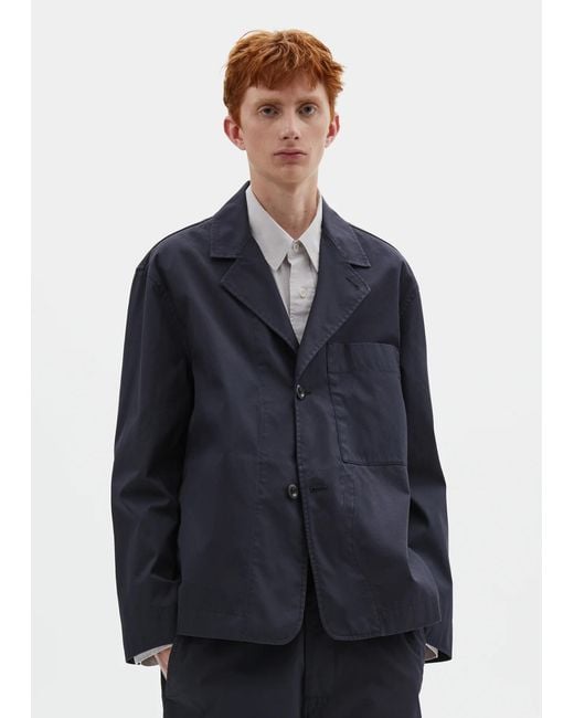 MHL by Margaret Howell Blue Minimal Cotton Blazer